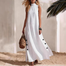 Load image into Gallery viewer, Sleeveless Midi Dress – Side Slits & Loose Fit