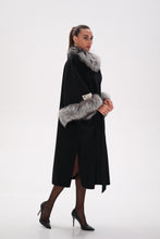 Load image into Gallery viewer, Saga®Furs Silver Fox Wool Alpaca Coat