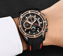 Load image into Gallery viewer, Men's Waterproof Modern Watch With Rubber Straps Multifunction Watches Unique Design Perfect Gift
