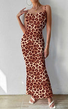 Load image into Gallery viewer, PRETTYGARDEN Women's 2024 Summer Floral Spaghetti Strap Maxi Dress Stretch Sexy Bodycon Dress Backless Slip Long Dresses Large Brown Leopard - # GIAA231710001