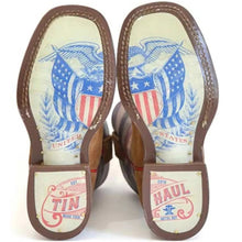 Load image into Gallery viewer, Tin Haul Little Patriot / Americana Sole (Red, White, & Blue) - Little Kids/Big Kids Leather Cowboy Boots