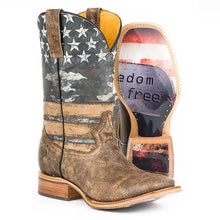 Load image into Gallery viewer, Tin Haul Freedom/Dog Tags - Men's Leather Cowboy Boot