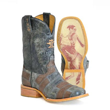 Load image into Gallery viewer, Tin Haul Bricks And Stones/Ride Em' Cowboy - Men's Leather Cowboy Boot