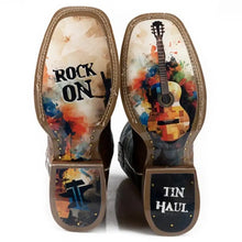 Load image into Gallery viewer, Tin Haul Guitar Man/Rock On - Men's Leather Cowboy Boot