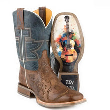 Load image into Gallery viewer, Tin Haul Guitar Man/Rock On - Men's Leather Cowboy Boot