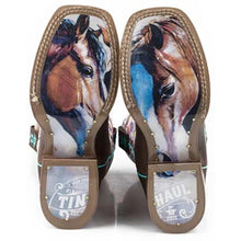 Load image into Gallery viewer, Tin Haul Daisy / My Bestfriend Sole (White) - Little Kids/Big Kids Leather Cowgirl Boots