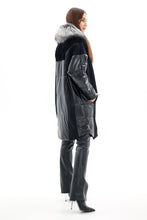 Load image into Gallery viewer, Genuine Silver Fox Fur Italian Cashmere Wool Freudenberg Comfortemp® Coat