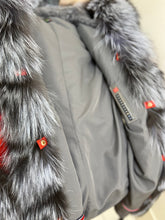 Load image into Gallery viewer, Roma Genuine Silver Fox Fur Rabbit Fur Insulated Parka in Red