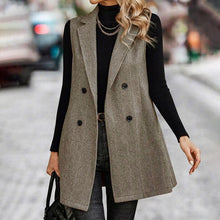 Load image into Gallery viewer, 🖤 Women’s Sleeveless Blazer Vest – Trendy Business Casual