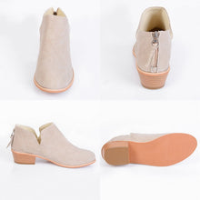 Load image into Gallery viewer, Women's Retro Chunky Heel Ankle Boots – Block Heel Faux Suede