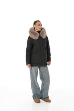 Load image into Gallery viewer, Genuine Polar Fox Camel Wool Blend Coat