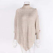 Load image into Gallery viewer, Women's Asymmetry Hem Turtleneck Sweater