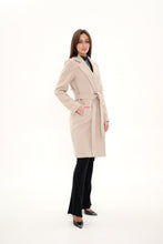 Load image into Gallery viewer, Windsor Classic Wraparound Cashmere Blend Overcoat in Nude