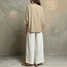 Load image into Gallery viewer, Women's Bohemian Loose Three-Quarter Sleeve Top Set