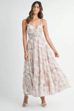 Load image into Gallery viewer, Floral Print Tiered Cami Maxi Summer Dress – Floral Maxi Dress, Tiered Maxi Dress, Cami Maxi Dress, Breezy Summer Dress, Bohemian Maxi Dress