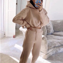 Load image into Gallery viewer, Women's 2-Piece Jogging Suit - Sexy Long Sleeve Hoodie Tracksuit