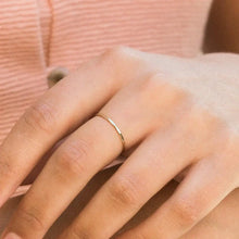 Load image into Gallery viewer, 14K Gold Filled Textured Stacking Ring