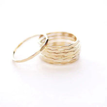 Load image into Gallery viewer, 14K Gold Filled Textured Stacking Ring