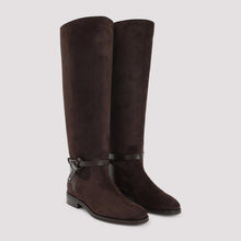 Load image into Gallery viewer, Jimmy Choo Suede Lawton Kb Flat Boots Women