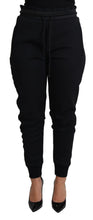 Load image into Gallery viewer, Dolce & Gabbana Black Polyester Neoprene Jogger Trouser Pants