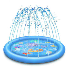 Load image into Gallery viewer, 150cm Pet Play Water Spray Splash Mat Inflatable Sprinkler Cushion Pads Outdoor Garden Fountain Toy Tub Swimming Pool for Kids And Dog Portable Inflatable Water Toy Paddling Pools for Pets Inflatable Splash Sprinkler Pad