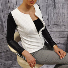 Load image into Gallery viewer, Women’s Plaid Patchwork Blazer