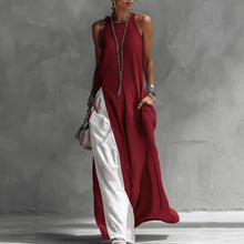 Load image into Gallery viewer, Women's Sleeveless Off-Shoulder Loose Maxi Dress with Pockets