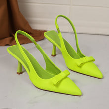 Load image into Gallery viewer, Women's Stiletto Heel Bow Ankle Strap Pumps