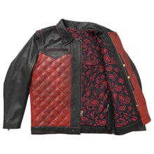 Load image into Gallery viewer, Redstrike Men’s Motorcycle Leather Jacket