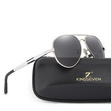 Load image into Gallery viewer, Aviation Luxury Aluminum Magnesium Gold Fashion Polarized Lens Sunglasses Men/Women Driving Mirror Sunglasses Military Style