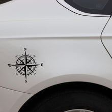 Load image into Gallery viewer, 15cm*15cm Art Design Vinyl Compass Sticker Vinyl Decal Sticker Compass Stickers Decal for Car Hood Auto Body Side Door Compass Graphics Car Stickers Waterproof Vinyl Stripe Decal Sticker Car Stickers Decals Black/Silver
