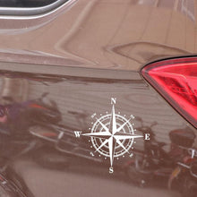 Load image into Gallery viewer, 15cm*15cm Art Design Vinyl Compass Sticker Vinyl Decal Sticker Compass Stickers Decal for Car Hood Auto Body Side Door Compass Graphics Car Stickers Waterproof Vinyl Stripe Decal Sticker Car Stickers Decals Black/Silver