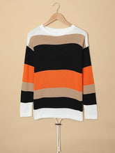 Load image into Gallery viewer, Women’s Striped Color Block Hoodie