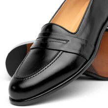 Load image into Gallery viewer, 15-203-BLK SAVANNAH Calfskin Penny Loafer, Black