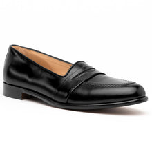 Load image into Gallery viewer, 15-203-BLK SAVANNAH Calfskin Penny Loafer, Black