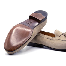 Load image into Gallery viewer, 16-580-BON NAPLES Italian Kid Suede Tassel Loafer, Bone