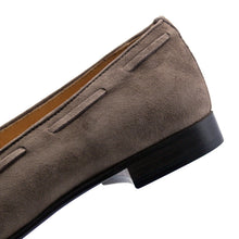 Load image into Gallery viewer, 16-580-MOC NAPLES Italian Kid Suede Tassel Loafer, Mocha