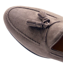 Load image into Gallery viewer, 16-580-MOC NAPLES Italian Kid Suede Tassel Loafer, Mocha