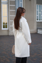 Load image into Gallery viewer, Eco Fur Wool Blend Coat in White