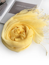 Load image into Gallery viewer, 100% Linen Lightweight Solid Color Scarf BIANCA