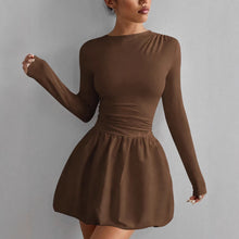 Load image into Gallery viewer, Women's Solid Color Stretch Casual Dress