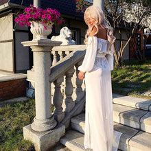 Load image into Gallery viewer, Long Sleeve Beach Dress Two-Piece Solid Color