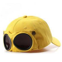 Load image into Gallery viewer, Aviator Baseball Cap – Unisex Summer Hat with Built-In Sunglasses