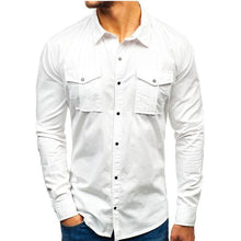 Load image into Gallery viewer, Men Autumn Winter Long Sleeve Blouse Man Cotton Shirt