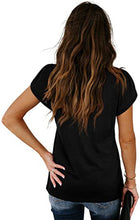 Load image into Gallery viewer, 🌸 Women's V-Neck Petal Sleeve Summer T-Shirt – Elegant & Breezy