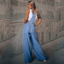 Load image into Gallery viewer, Women’s wide leg denim overalls