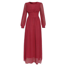 Load image into Gallery viewer, Muslim Women's Clothing Long Sleeve Chiffon Dress
