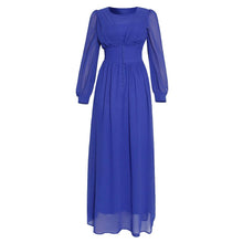 Load image into Gallery viewer, Muslim Women's Clothing Long Sleeve Chiffon Dress