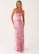 Load image into Gallery viewer, Printed Sleeveless Strap Bodycon Maxi Dress | High Waist