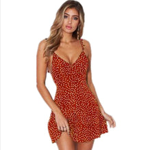 Load image into Gallery viewer, Polka-dot Strappy Dress Women Summer Fashion Beach Sundress